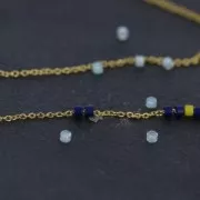 Fine chain for Miyuki Delica 11/0 Cable chain mesh 0.8mm bronze x 1m