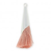Cotton tassel 33 mm pink with a fine silver plating cup x1|raw }}
