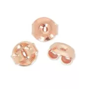 925 Sterling Silver drops earstuds 13.5 mm - Rose Gold Tone x 2