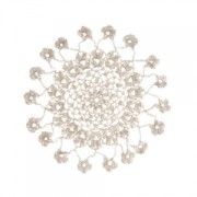 Doily lace placemat 20 cm Ecru x1|raw }}