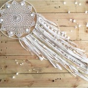 Doily lace placemat 20 cm Ecru x1