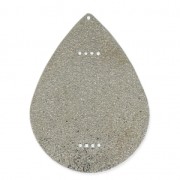 Diamond drop metal spacer for Miyuki Delica 40 mm-  rhodium x1|raw }}