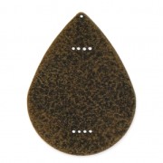 Diamond drop metal spacer for Miyuki Delica 40 mm - bronze x1|raw }}