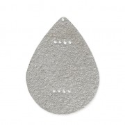 Diamond drop metal spacer for Miyuki Delica 30 mm - Rhodium x1|raw }}