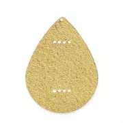 Diamond drop metal spacer for Miyuki Delica 30 mm - Gold Tone x1