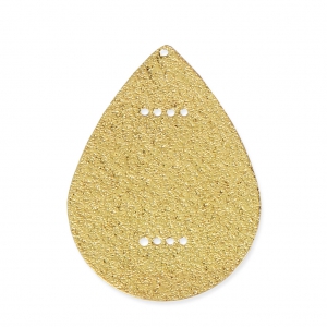 Diamond drop metal spacer for Miyuki Delica 30 mm - Gold Tone x1