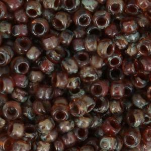 Miyuki Seed beads 8/0 4505 - Light Smoky Topaz Picasso x8g