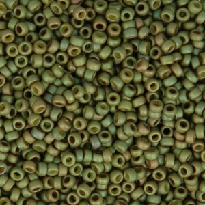 Miyuki Seed beads 15/0 2033 - Luster Light Olivine Op Mat x8g