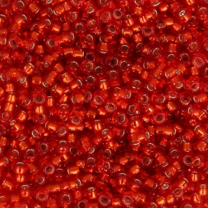 Miyuki Seed beads 15/0 10 - Silver Lined Flame Red x8g