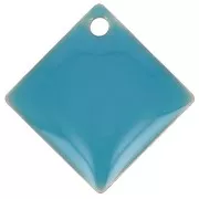 Metal epoxy resin sequins shape diamond/square 16x16 mm Blue x 8
