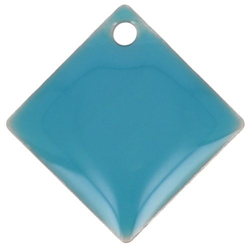 Metal epoxy resin sequins shape diamond/square 16x16 mm Blue x 8