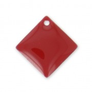 Metal and epoxy resin rhinestones 16x16 mm - Dark red x8|raw }}