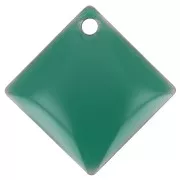 Metal epoxy resin sequins shape diamond/square 16x16 mm emerald green x 8