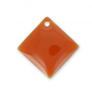 Metal epoxy resin sequins shape diamond/square 16x16 mm Terracotta x 8