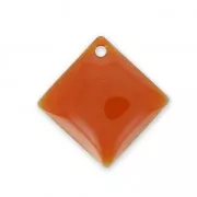 Metal epoxy resin sequins shape diamond/square 16x16 mm Terracotta x 8