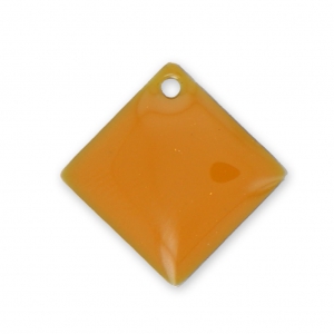 Metal epoxy resin sequins shape diamond/square 16x16 mm Mutard x 8