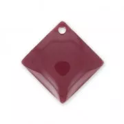 Metal epoxy resin sequins shape diamond/square 16x16 mm burgundy x 8