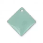 Metal epoxy resin sequins shape diamond/square 16x16 mm Light teal x 8