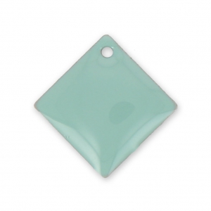 Metal epoxy resin sequins shape diamond/square 16x16 mm Light teal x 8