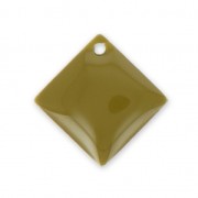 Metal epoxy resin sequins shape diamond/square 16x16 mm Olive x 8|raw }}