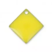 Metal epoxy resin sequins shape diamond/square 16x16 mm Yellow x 8