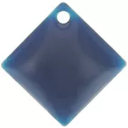 Metal epoxy resin sequins shape diamond/square 16x16 mm Night Blue x 8