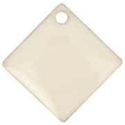 Metal epoxy resin sequins shape diamond/square 16x16 mm Cream x 8