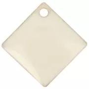 Metal epoxy resin sequins shape diamond/square 16x16 mm Cream x 8