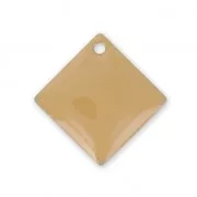 Metal epoxy resin sequins shape diamond/square 16x16 mm Beige x 8
