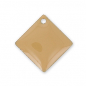 Metal epoxy resin sequins shape diamond/square 16x16 mm Beige x 8