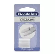 Replacement Nylon Tips for Flat-Nose Pliers - White x2