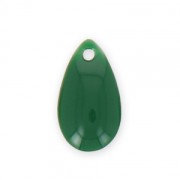Metal epoxy resin sequins drop shape 14x8 mm Forest Green x 8