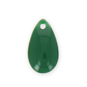 Metal epoxy resin sequins drop shape 14x8 mm Forest Green x 8