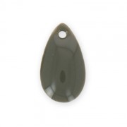 Metal epoxy resin sequins drop shape 14x8 mm Medium Grey x 8|raw }}
