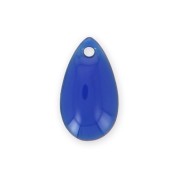 Metal epoxy resin sequins drop shape 14x8 mm Electric Blue x 8