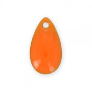 Metal epoxy resin sequins drop shape 14x8 mm Orange x 8
