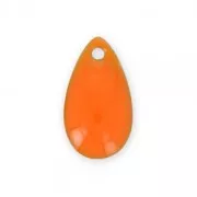 Metal epoxy resin sequins drop shape 14x8 mm Orange x 8