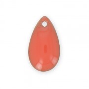 Metal epoxy resin sequins drop shape 14x8 mm Coral Pink x 8|raw }}