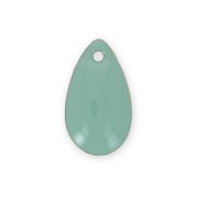 Metal epoxy resin sequins drop shape 14x8 mm Light teal x 8