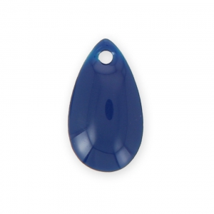 Metal epoxy resin sequins drop shape 14x8 mm Night Blue x 8