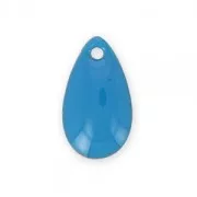 Metal epoxy resin sequins drop shape 14x8 mm Blue x 8