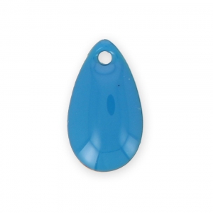 Metal epoxy resin sequins drop shape 14x8 mm Blue x 8