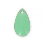 Metal epoxy resin sequins drop shape 14x8 mm Mint x 8