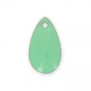Metal epoxy resin sequins drop shape 14x8 mm Mint x 8