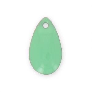 Metal epoxy resin sequins drop shape 14x8 mm Mint x 8