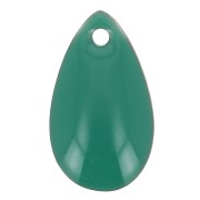 Metal epoxy resin sequins drop shape 14x8 mm emerald green x 8|raw }}