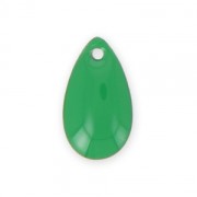 Metal epoxy resin sequins drop shape 14x8 mm Green x 8