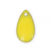 Metal epoxy resin sequins drop shape 14x8 mm Yellow x 8