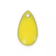 Metal epoxy resin sequins drop shape 14x8 mm Yellow x 8