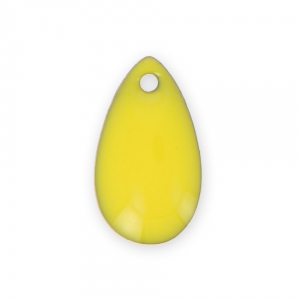Metal epoxy resin sequins drop shape 14x8 mm Yellow x 8
